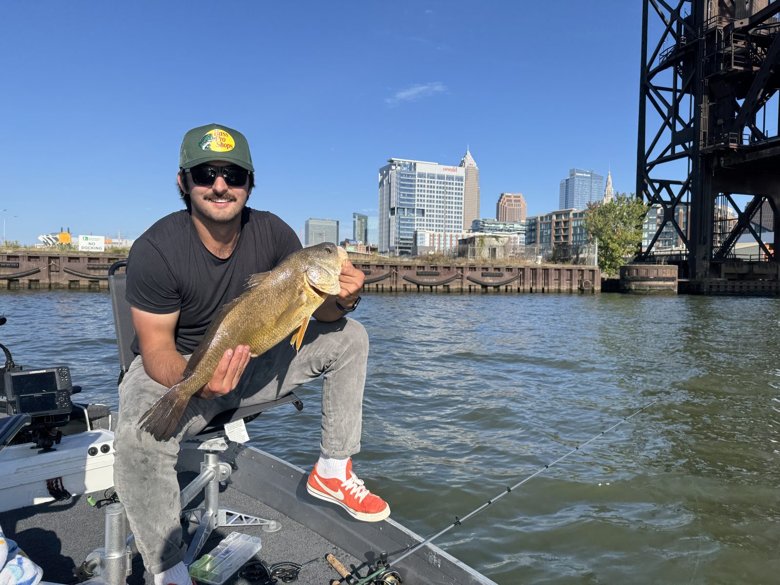 A freshwater drum I caught on the river